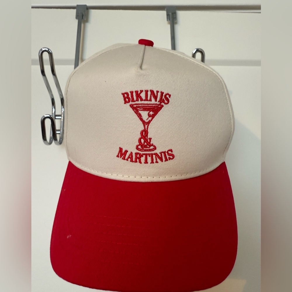 Red and White Bikinis & Martinis Cap